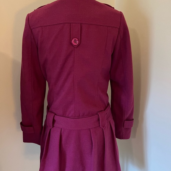 Marloca Raspberry Button Down NEW Size Large Gorgeous Lined Jacket belted - Picture 4 of 16